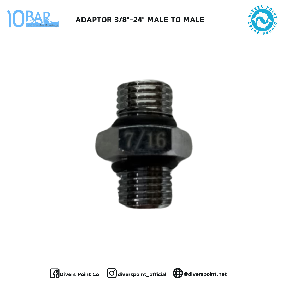 10BAR ADAPTOR 3/8"-24" MALE TO MALE