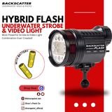 BACKSCATTER HYBRID FLASH UNDERWATER STROBE & VIDEO LIGHT WITH NITECORE BATTERY