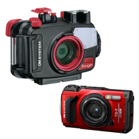 OLYMPUS OM SYSTEM TOUGH TG-7 CAMERA & PT-059 UNDERWATER HOUSING