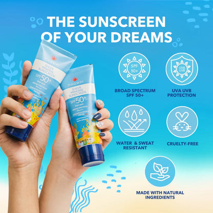 MAGWAI SHEER MINERAL SUNSCREEN SPF50+ 80ML