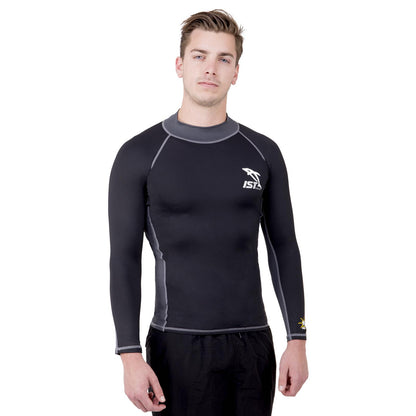 IST DS46 MEN'S RASHGUARD BLACK/GRAY