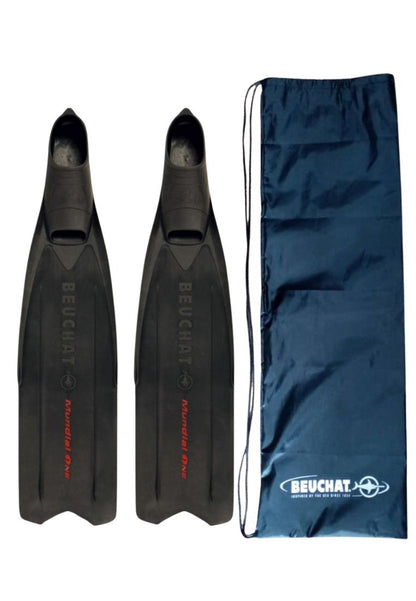 BEUCHAT MUNDIAL ONE LONG FINS WITH DRAWSTRING BAG